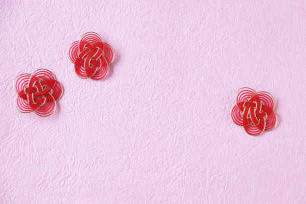 istock Japanese new year's image (mizuhiki-kazari and washi) 1064117072