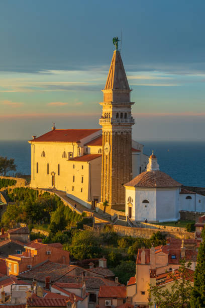 istock Sunset in Piran town 1064119316