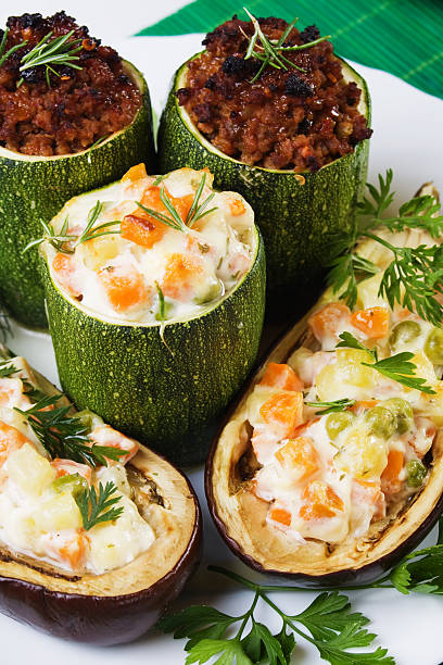 istock Stuffed zucchini and aubergine 106411984