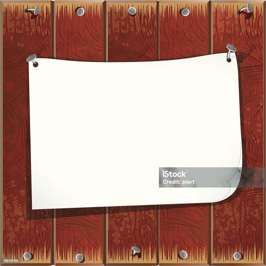 Placa de papel - Vetor de Wanted - cartaz em inglês royalty-free