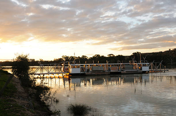 istock Ferry Crossing The River Murray At Sunset, South Australia. 106412156