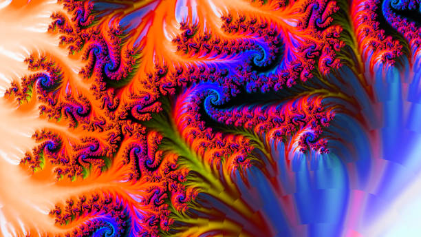 istock Fantasy colorful chaotic fractal texture. 1064127910