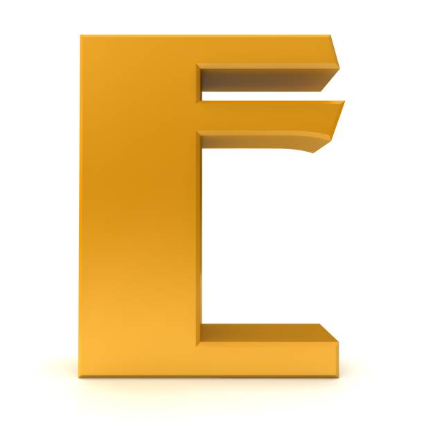 istock letter E gold 3d sign capital letter text render graphic alphabetic characters icon isolated on white background 1064128498