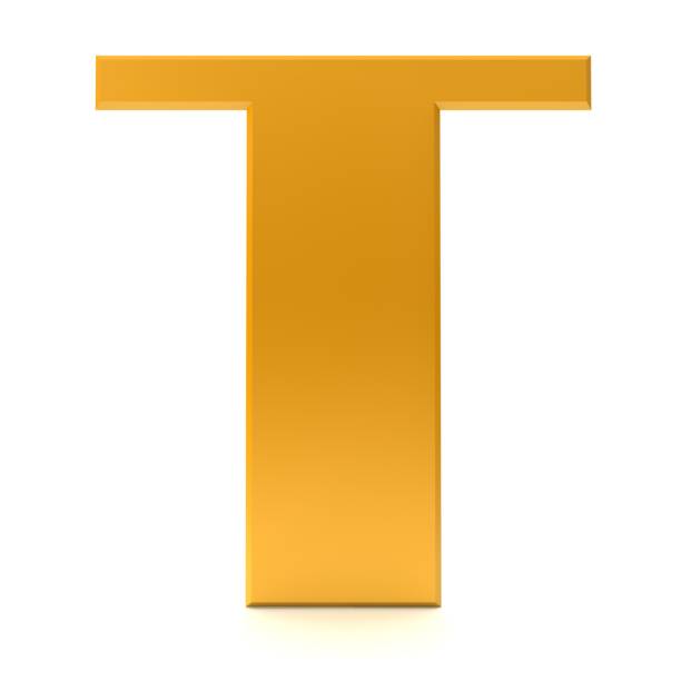 istock letter T gold 3d sign capital letter text render graphic alphabetic characters icon isolated on white background 1064130290