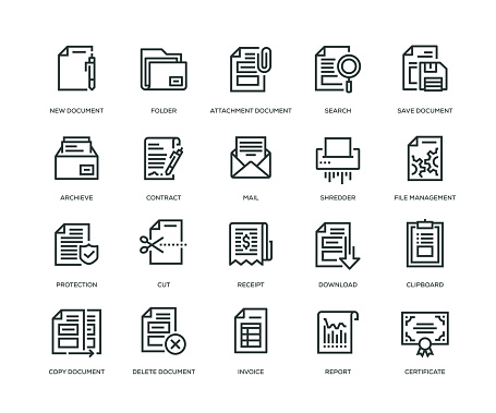 Document Icons - Line Series