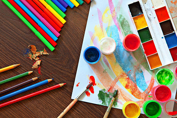 istock Paints, pencils and brushes for drawing 106413344