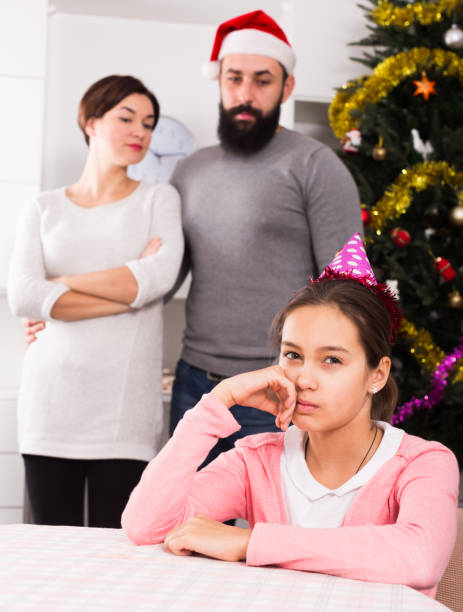 istock Parents lecturing daughter at Christmas 1064134998