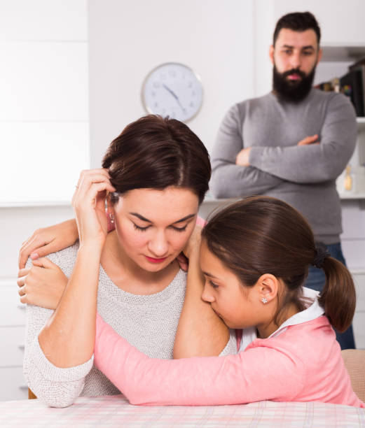 istock Father lecturing wife and daughter 1064135086