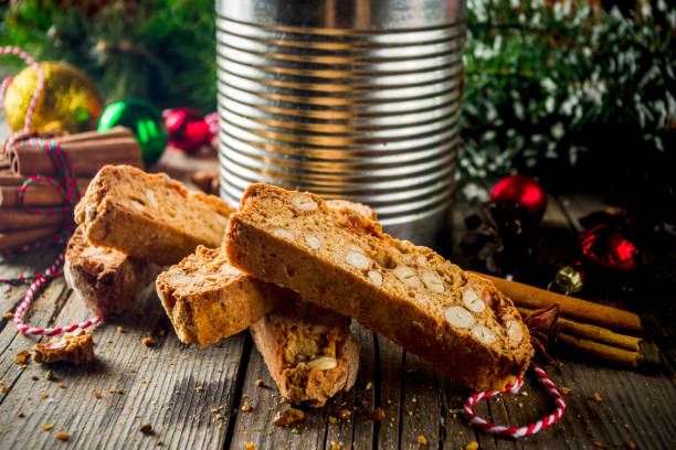 クリスマス ティー、または cantuccini - cookie biscotti italian culture variation ストックフォトと画像