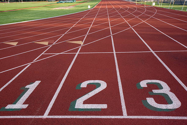 istock starting line of a running track 106414236