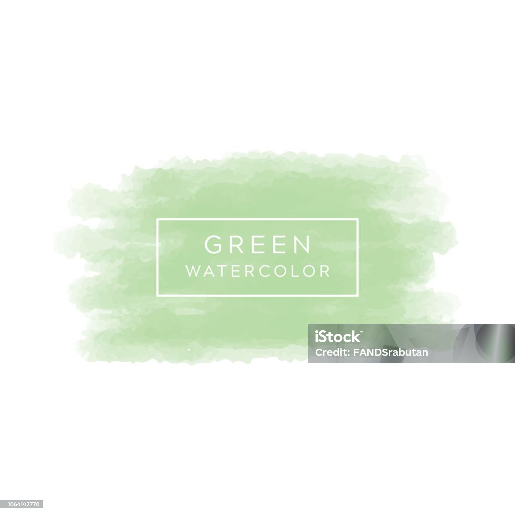 Green watercolor background Vector watercolor background. Colorful abstract vector, Beautiful watercolor design element. Green watercolor background Green Color stock vector