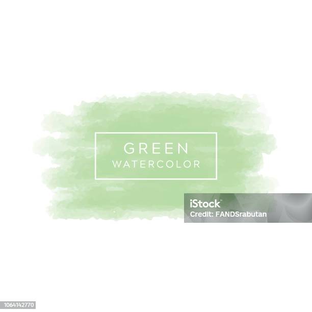 Green Watercolor Background Stock Illustration - Download Image Now - Green Color, Watercolor Background, Watercolor Paints