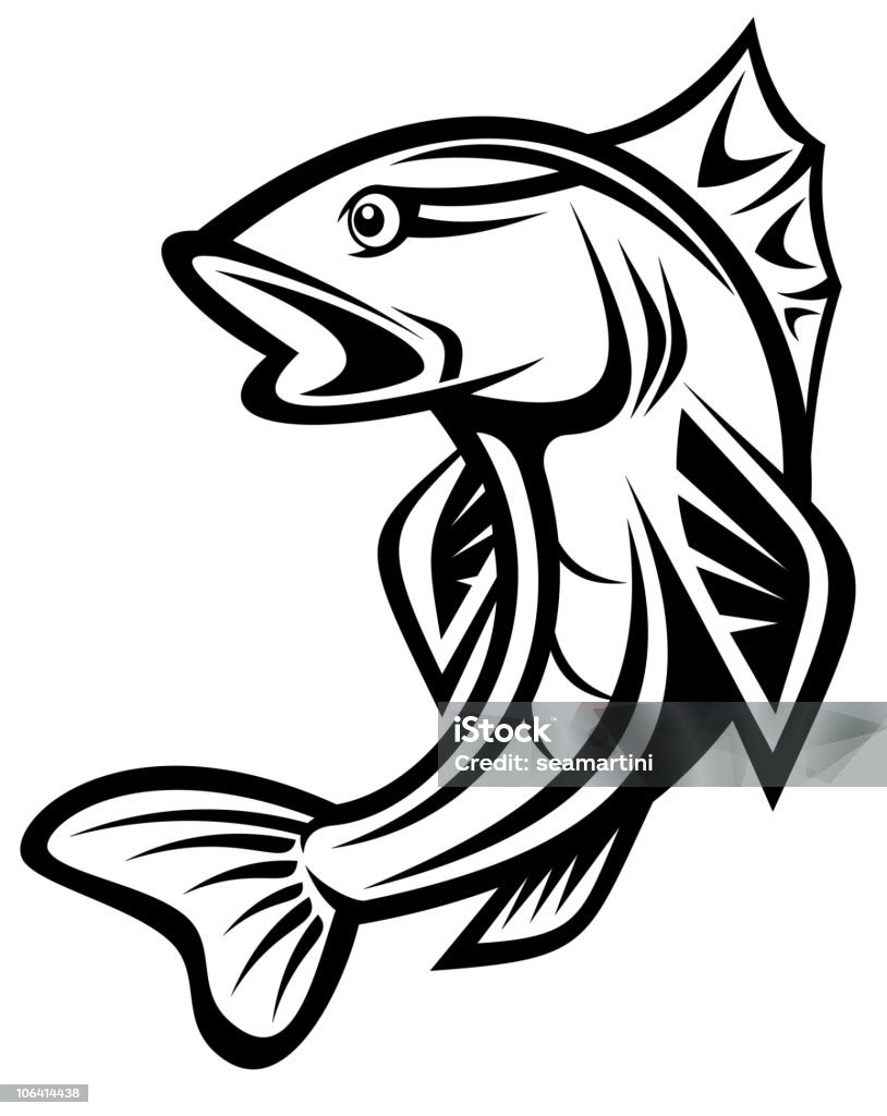 Big fish  Fishing stock vector