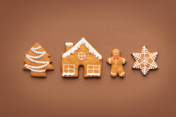istock Various Christmas gingerbread cookies in raw, top view 1064150804