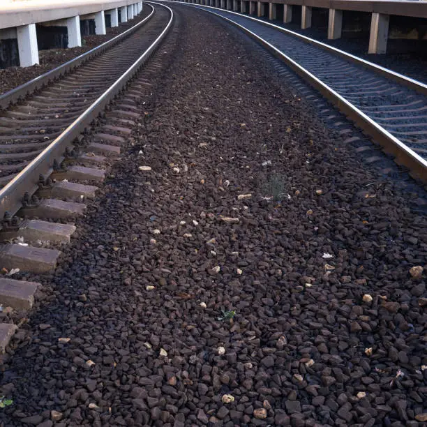 Railway rails are closed in infinity as a concept of movement and path.