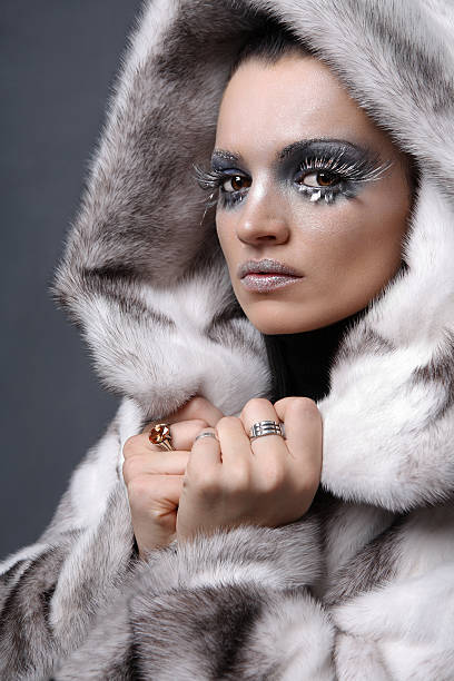 istock Woman in white fur. 106415259