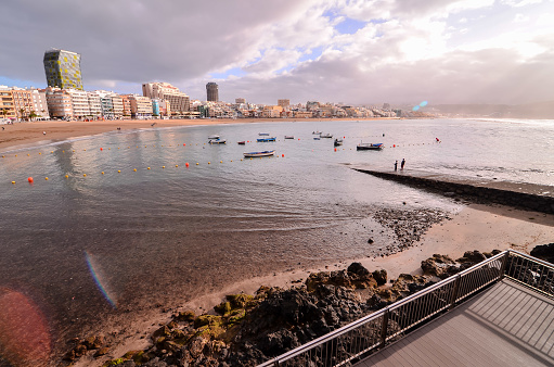 Picture View of a Tropical Beach near the City