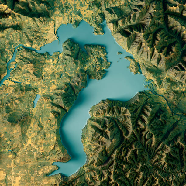 istock Lake Pend Oreille 3D Render Topographic Map Color 1064160532