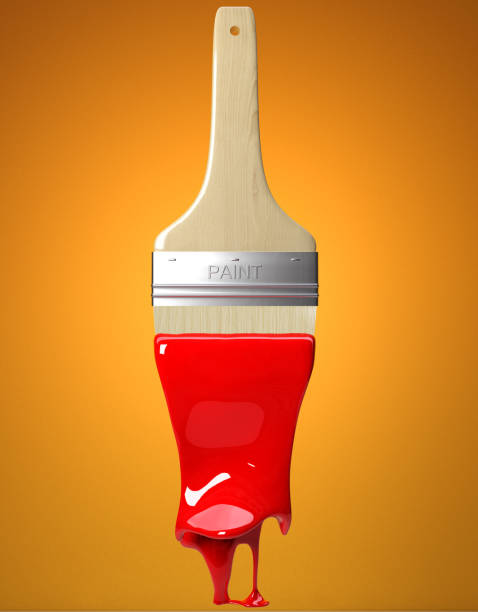istock Paintbrush with red paint dripping 1064160634