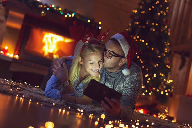 istock Couple's Christmas Eve at home 1064162314