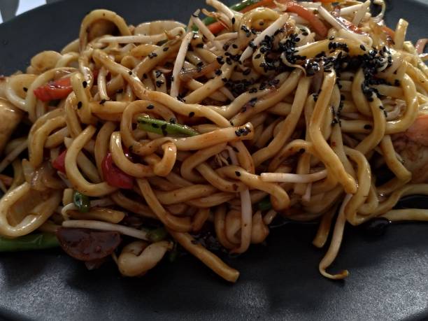 istock Thai noodles with seafood. 1064172998