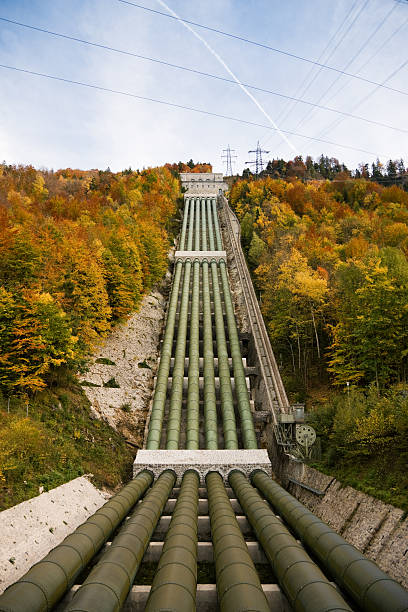 estimulado armazenamento hydropower planta - pumped - fotografias e filmes do acervo