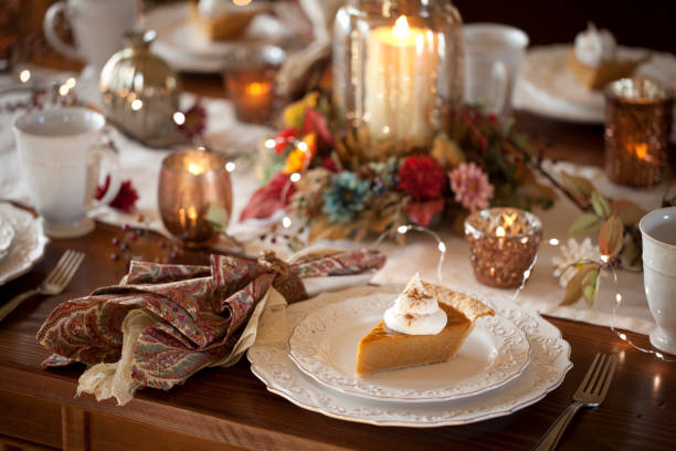 istock Holiday Pumpkin Pie with Whipped Topping 1064175406
