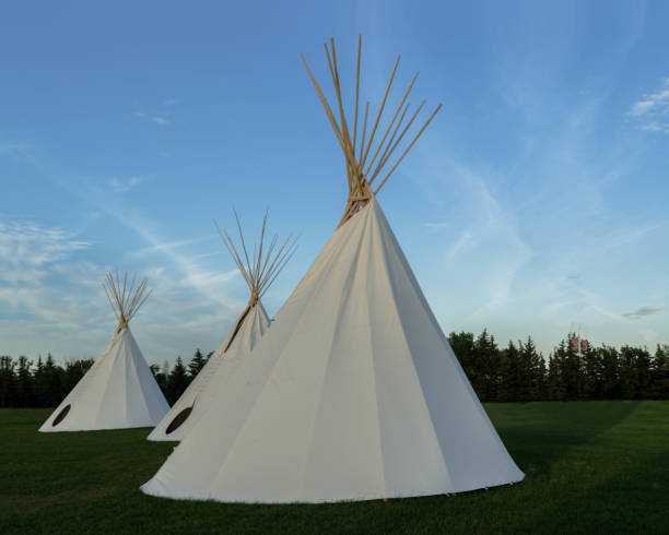 istock Native American Teepee On the Prairie at Sunset 1064177966
