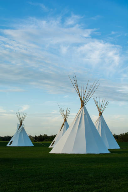 istock Native American Teepee On the Prairie at Sunset 1064177990