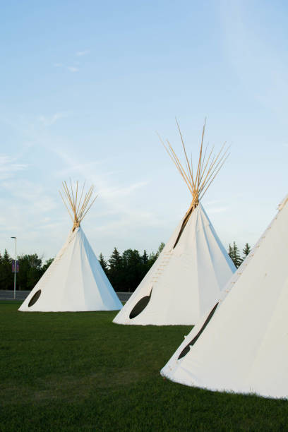 istock Native American Teepee On the Prairie at Sunset 1064178958