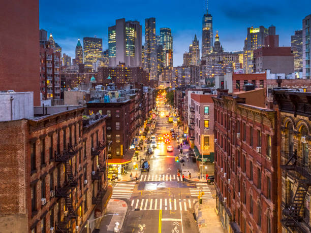istock Lower Manhattan cityscape - Chinatown, NYC, USA 1064179068