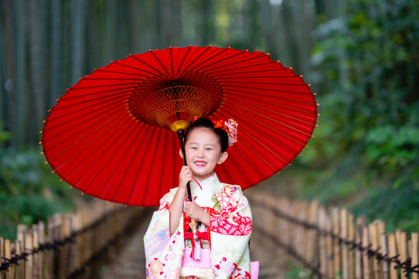 istock Girl wearing a kimono 1064181374