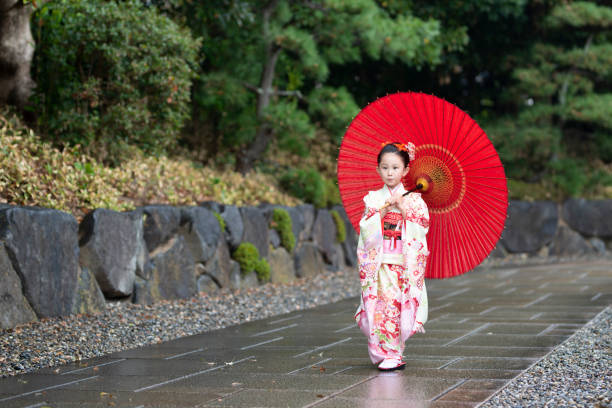 istock Girl wearing a kimono 1064181604