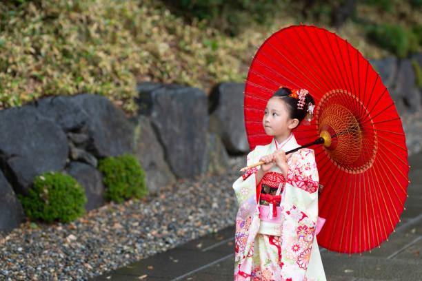 istock Girl wearing a kimono 1064181630