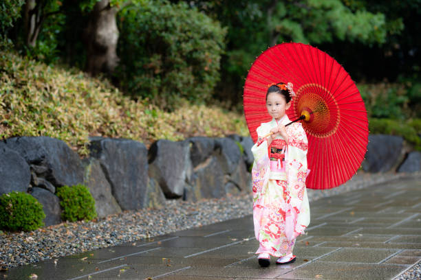 istock Girl wearing a kimono 1064181634