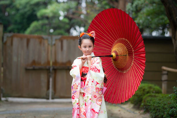 Girl wearing a kimono