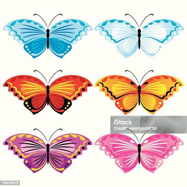 Бабочка — стоковая векторная графика и другие изображения на тему Бабочка - Бабочка, Без людей, Векторная графика