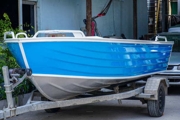 istock Aluminum boat 1064186960