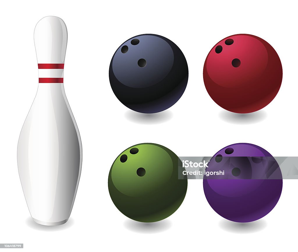 Bowling - arte vettoriale royalty-free di Attrezzatura