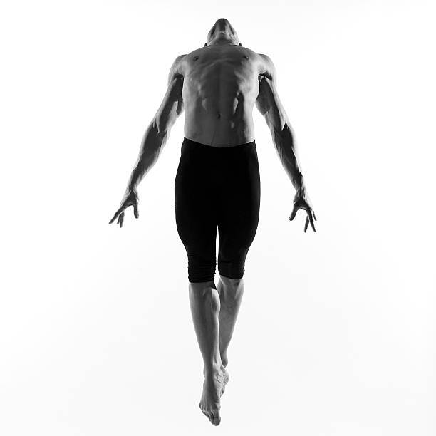 man ダンサー体操ジャンプ宙に浮かぶ aerialist 姿勢 - dancer jumping ballet dancer ballet ストックフォトと画像
