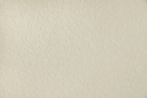 istock Floral white wallpaper background texture 1064195964