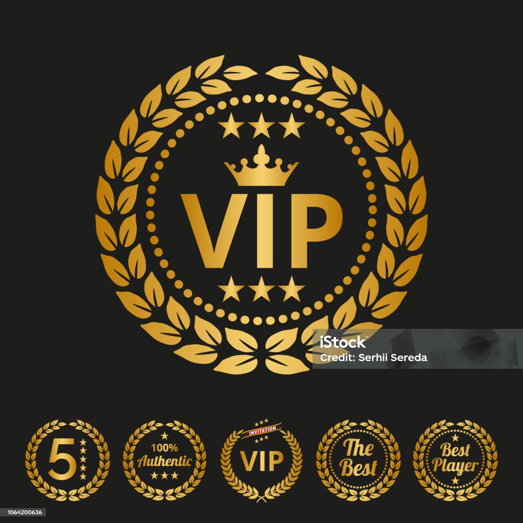 Vip Order Label Vip Label On Black Background Stock Illustration - Download Image Now ...