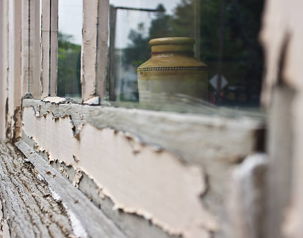 istock Old Vase in Weathered Window 106420226