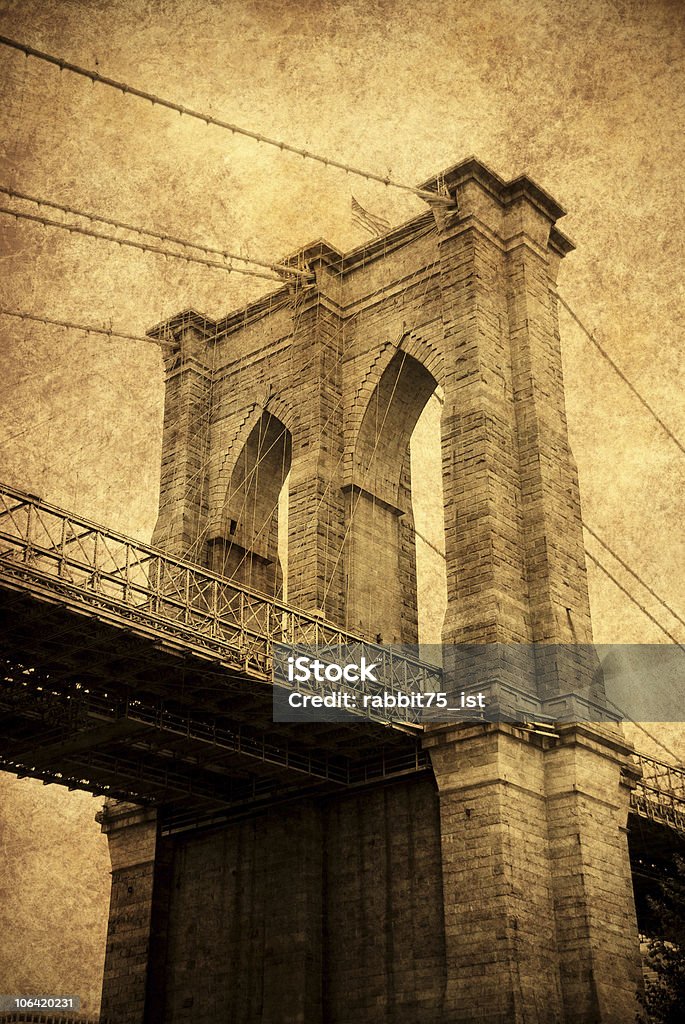 Ponte di Brooklyn a New York City - Foto stock royalty-free di Ambientazione esterna