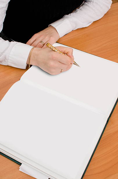 istock The girl works at office. 106420728
