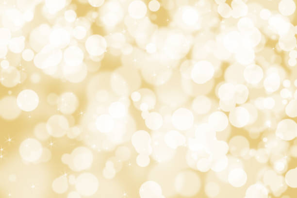 istock Abstract illustration bokeh light on golden background 1064215442