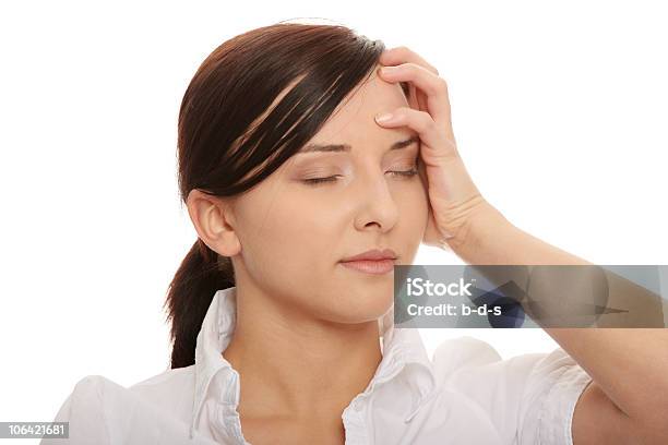 Stressed Businesswoman Stock Photo - Download Image Now - 20-29 Years, Adult, Adults Only