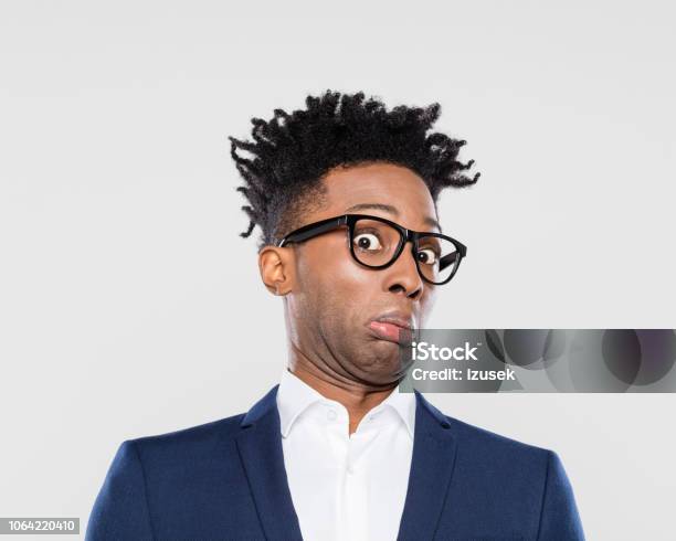 Afro American Businessman Looking Disgusted Stock Photo - Download Image Now - Adult, Adults Only, African Ethnicity