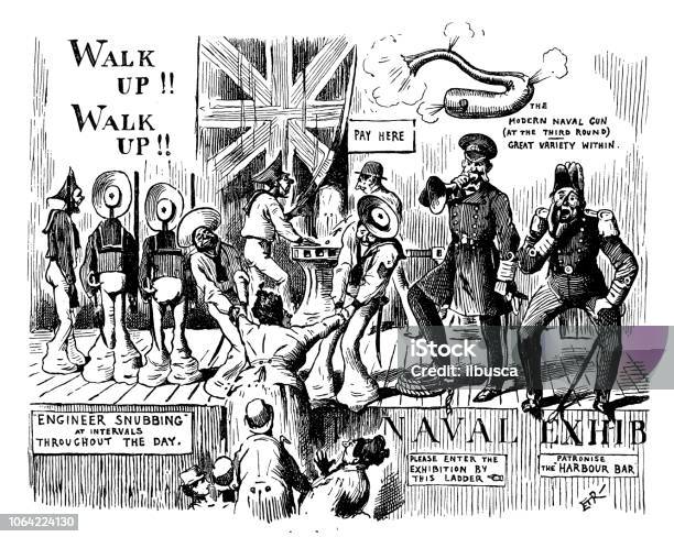 British London Satire Caricatures Comics Cartoon Illustrations Naval Show  Stock Illustration - Download Image Now - iStock