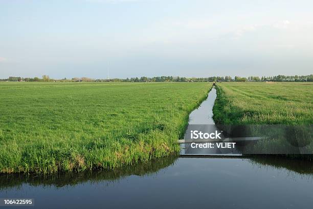 Paisaje Agrícola En Los Países Bajos Mediante Zanja Foto de stock y más banco de imágenes de Agua